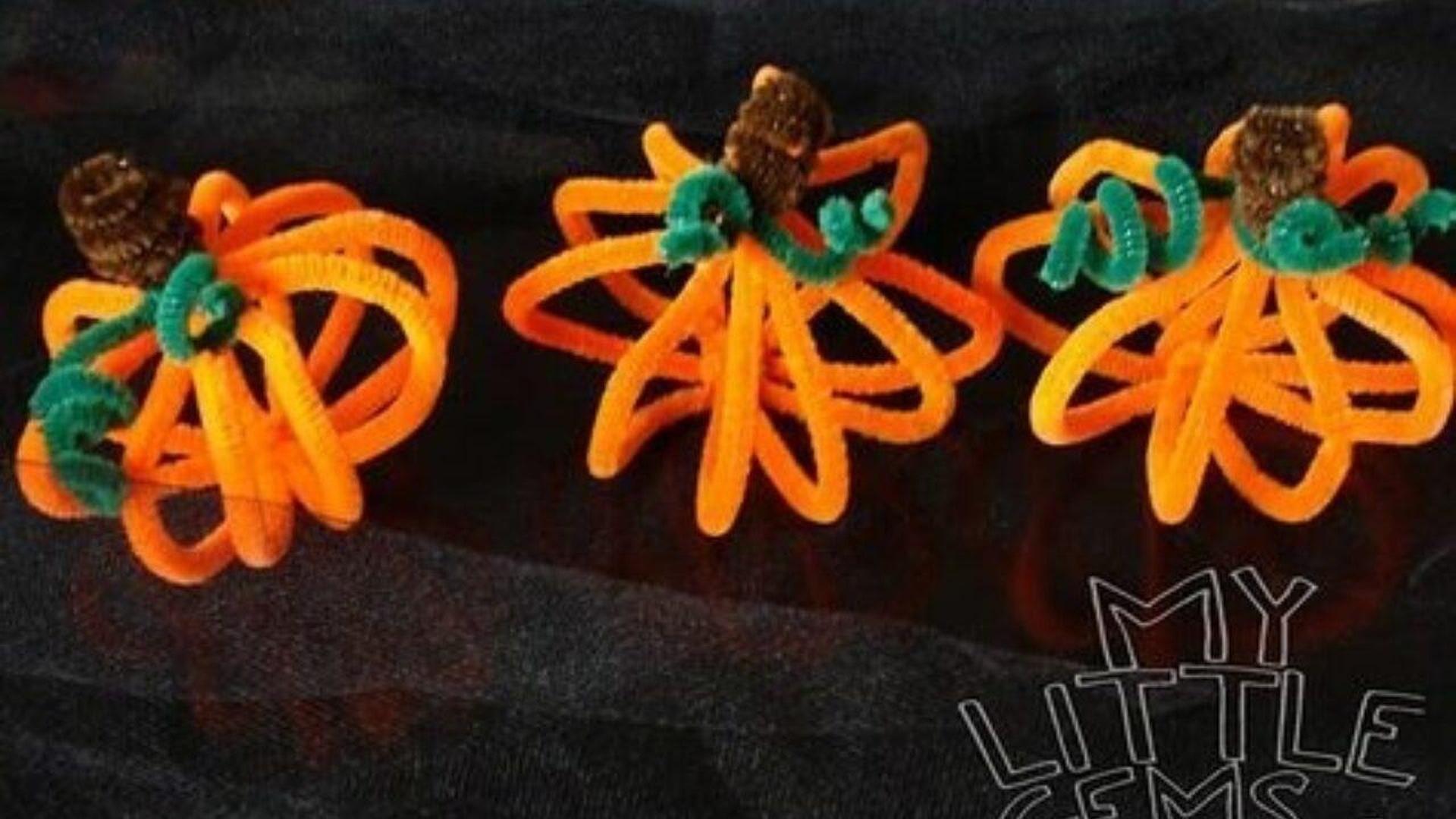 Pipe Cleaner Pumpkins